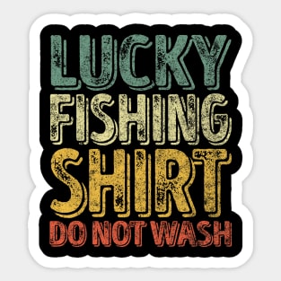 Lucky Fishing Do Not Wash Fisherman Christmas Sticker